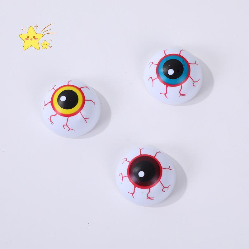 [JBTH] 10 ชิ้น/ล็อตตกแต่งธีมฮาโลวีน 3D สีแดงสีฟ้า Eyeball หัตถกรรมพวงกุญแจของขวัญทําด้วยมือ Haunted 
