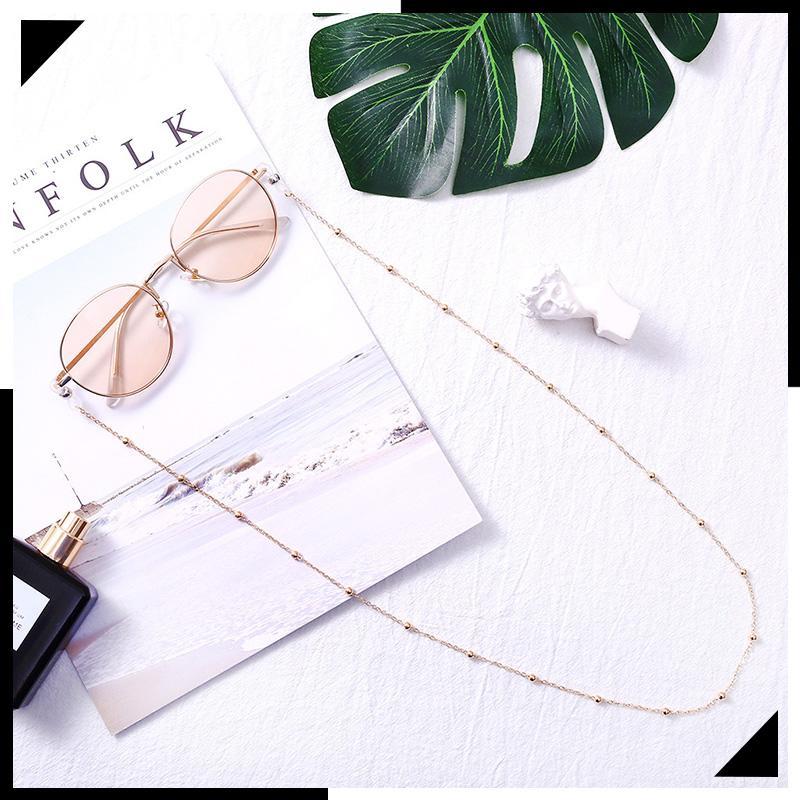 แว่นกันแดดมีสายโซ่สีทองสำหรับผู้หญิง, แว่นลูกปัดสำหรับอ่านหนังสือสายคล้องคอจากร้าน ady】