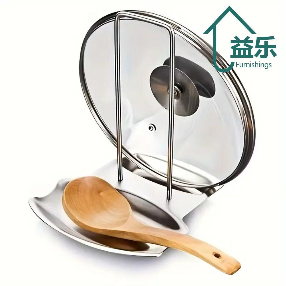 ต่อต้าน ที่เก็บฝาหม้อ, ที่วางเขียงแบบถอดได้มัลติฟังก์ชั่น, ชั้นเก็บของในครัวสแตนเลสประหยัดพื้นที่ทนทานสําหรับห้องครัว