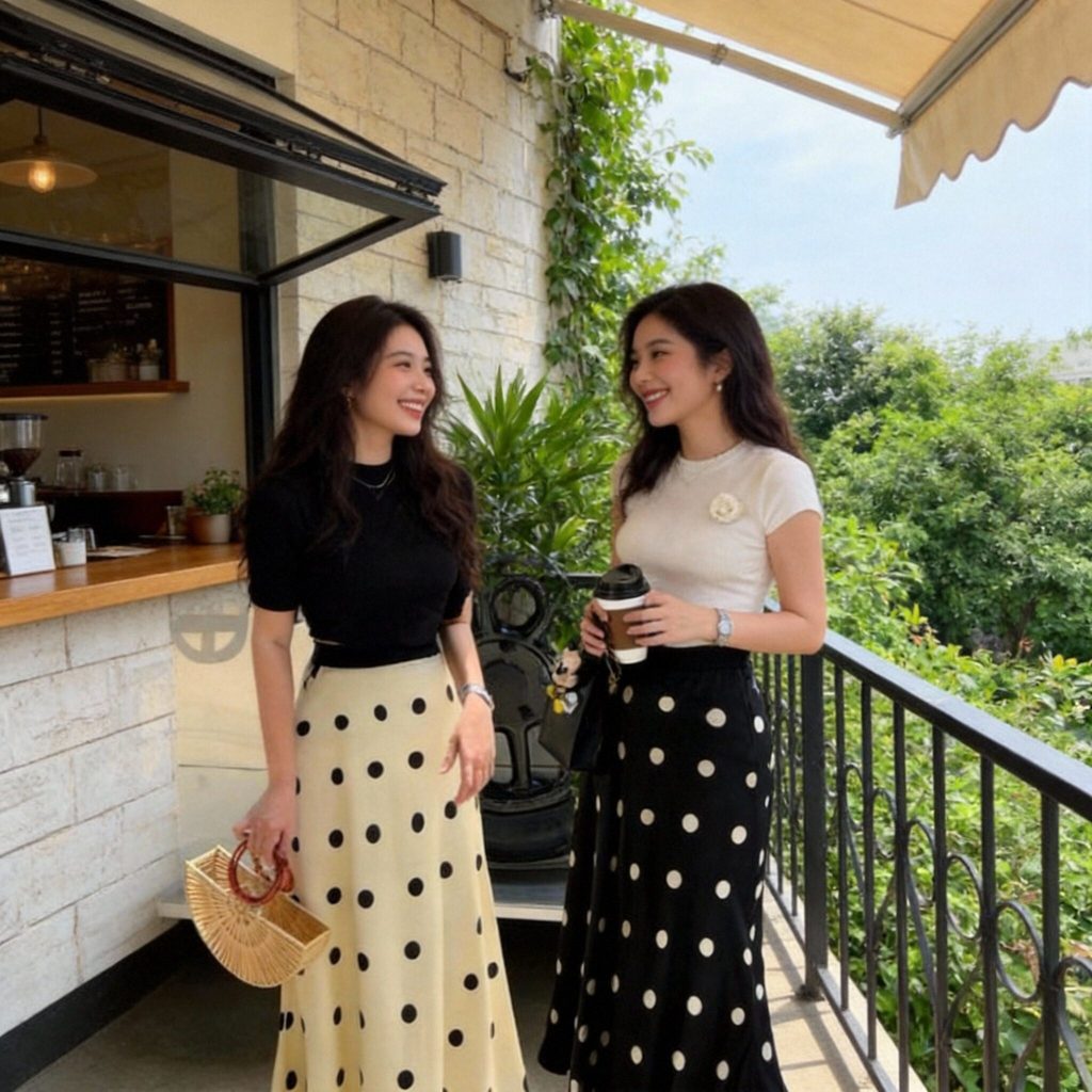 กระโปรง ทรงบานสะพรั่งทิ้งตัวสวย เนื้อผ้าเบาสบายระบายอากาศได้ยอดเยี่ยม
