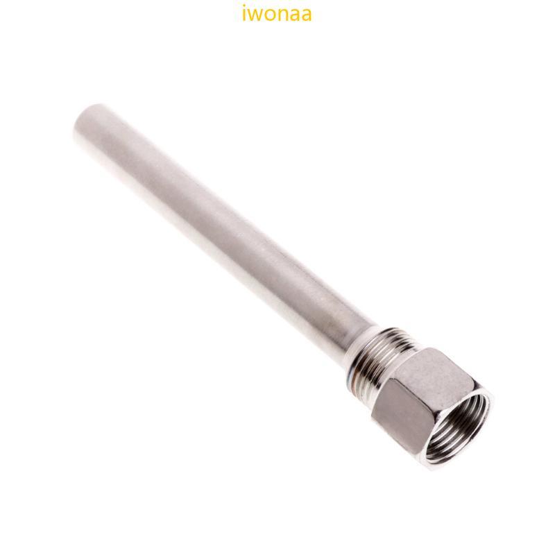 Iwo Thermocouple Tube Thermowell 304 สแตนเลส 1 2 BSP G Thread OD6mm Immersion Sleeve Pocket สําหรับอ