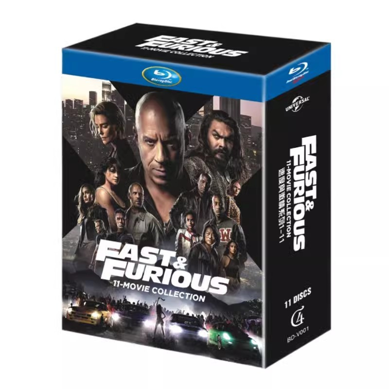 Blu-ray American Movie Fast & Furious 1-10 + Hobbs And Shaw Box Set BD25 11 แผ่น A0101