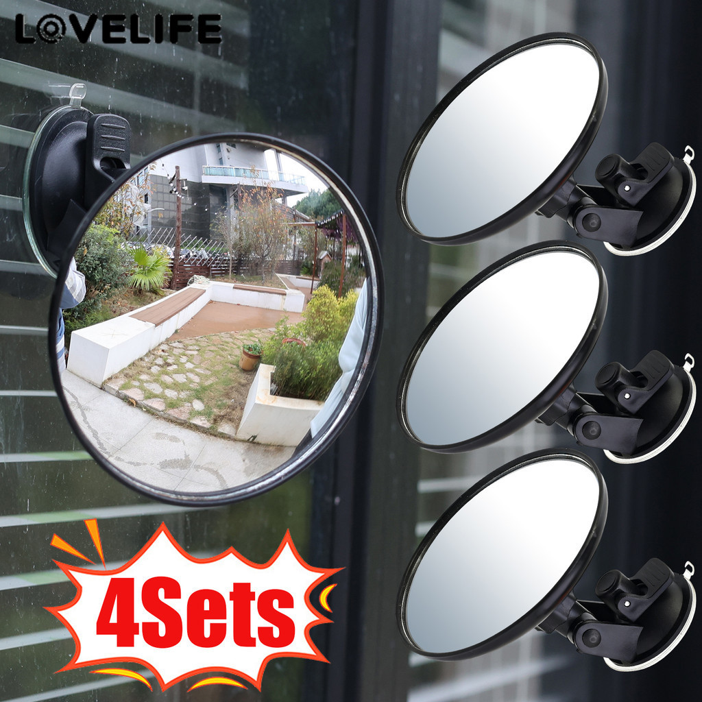 [อัตโนมัติ&3ค]กระจกมองหลังสามล้อเฉพาะการออกแบบมุมกว้างปรับได้ 360 องศาสําหรับไม่มีจุดบอดติดตั้งถ้วยดูดและตั้งค่าอย่างรวดเร็ว