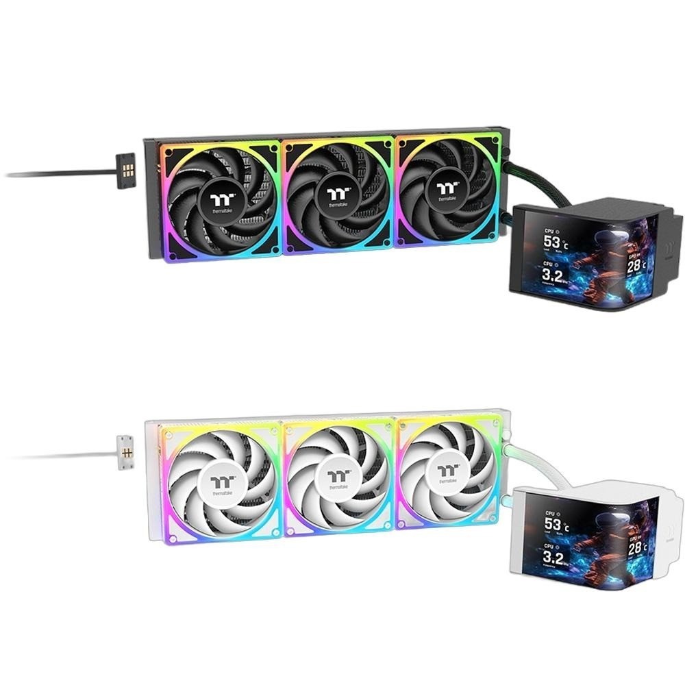 CPU LIQUID COOLER THERMALTAKE MAGCURVE 360 ULTRA ARGB BLACK WHITE SYNC (ระบบระบายความร้อนด้วยน้ำ)