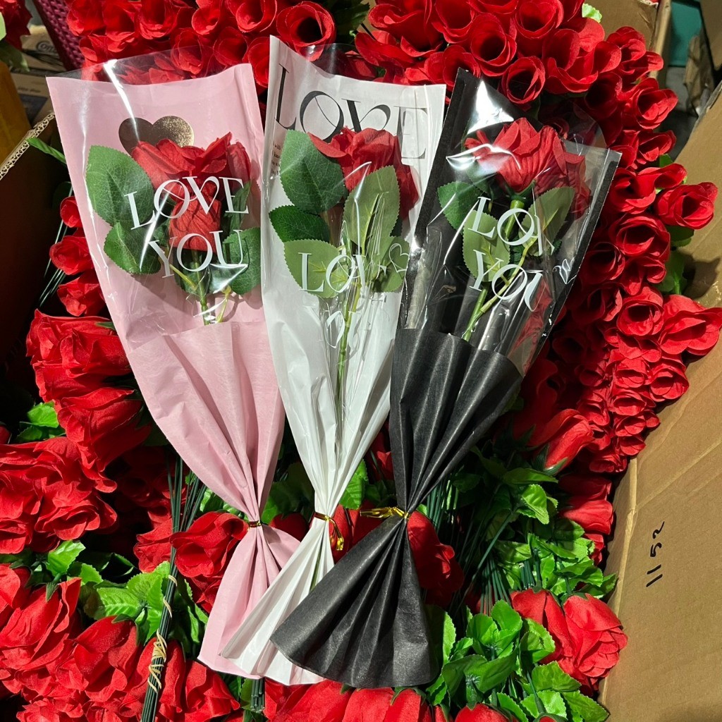 PA1181 ดอกกุหลาบ ดอกไม้ปลอม วันวาเลนไทน์ พร้อมส่ง