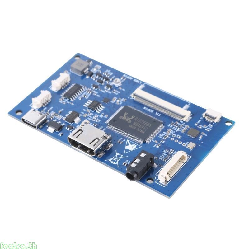 Feela ประเภท C 5V LCD Driver Board หน้าจอสัมผัสโมดูลจอแสดงผลแผ่น AT070TN90 92 94 800x480 ความละเอียด