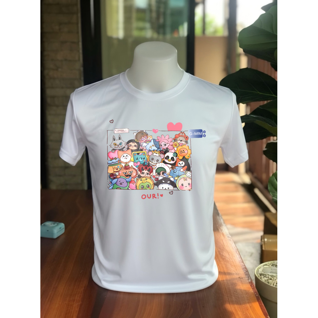 GMMTV เสื้อยืดคอกลมผ้าฝ้าย พิมพ์ลายแฟชั่น มีไซซ์ S–3XL