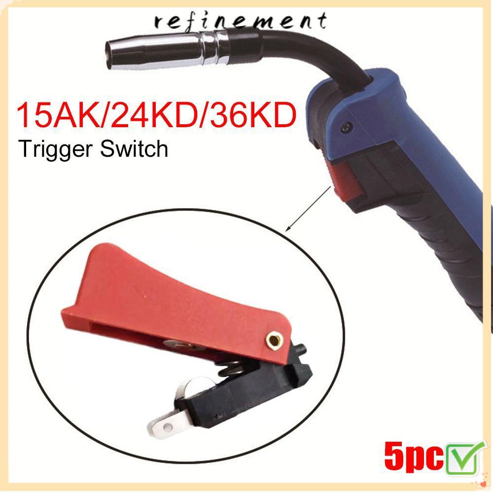 REFINEMENT 5pcs Trigger Switch Consumable ชุด MIG MAG เครื่องเชื่อมอุปกรณ์เสริมสําหรับ 15AK/24KD/36K