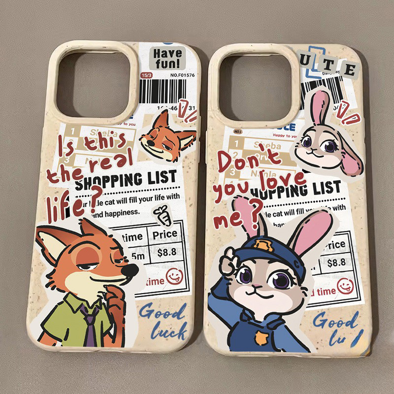 ใช้ได้กับ เคสไอโฟน 11 น่ารักซูเปอร์โตนีสุนัขจิ้งจอกคู่นุ่ม สำหรับ iPhone  16 13 15 14 12 Pro Max XR X XS 7 8 ราคา ถูกที่สุด ดีลบีเคเค