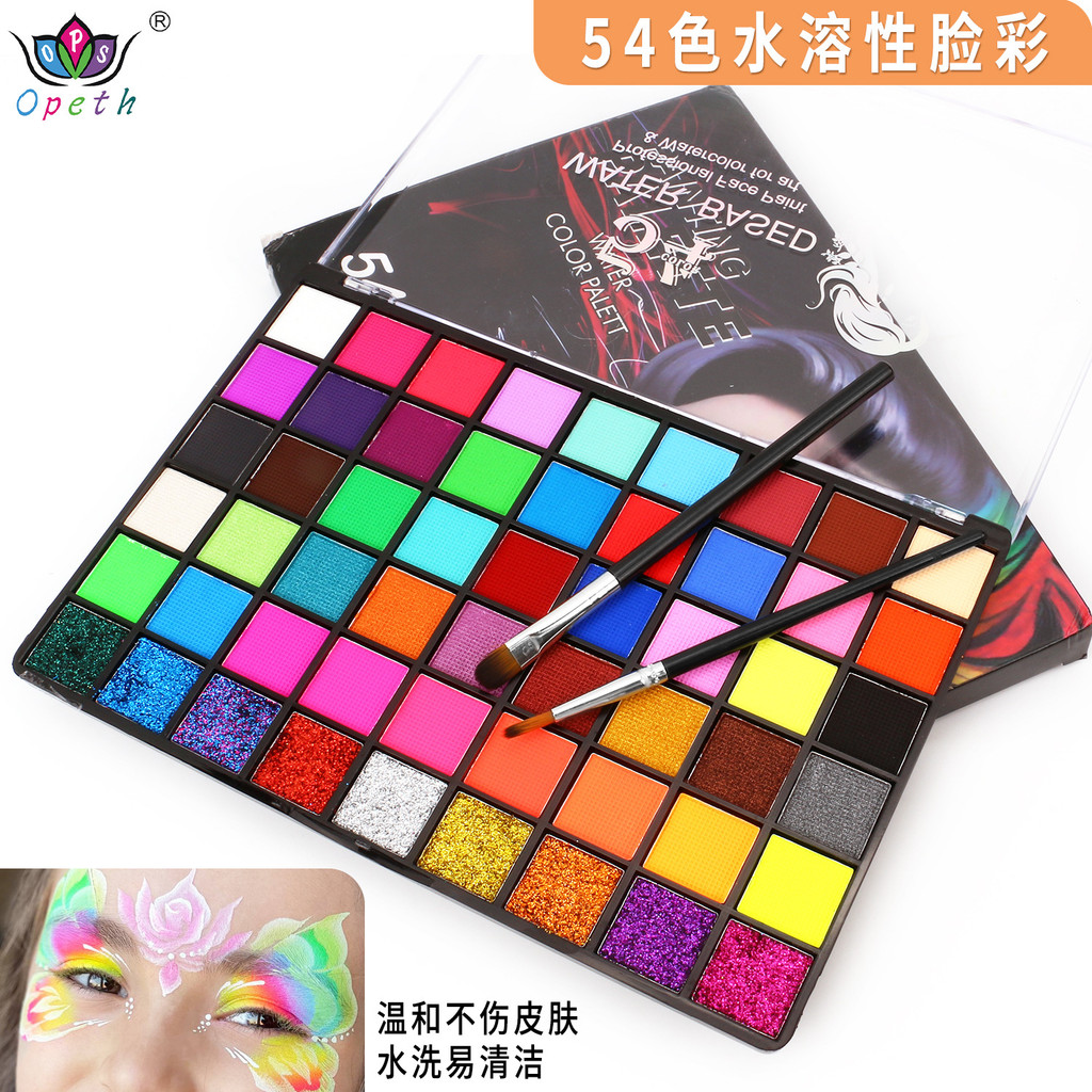 54 สี Body Paint ฮาโลวีน Face Face Paint ครีม Face Paint ชุดสีน้ํามัน 2.4