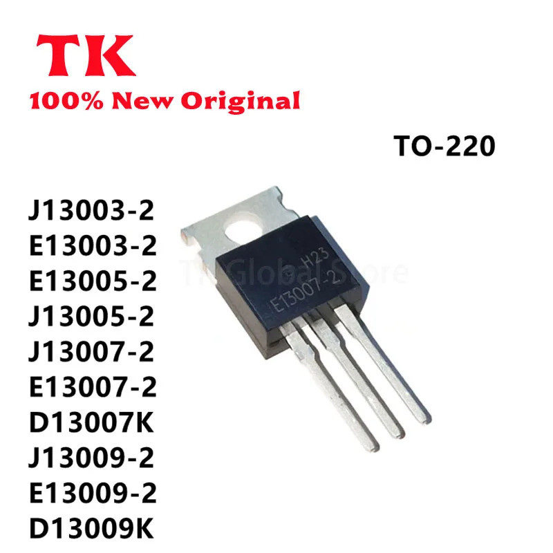 5PCS J13003-2 E13003-2 E13005-2 J13005-2 J13007-2 E13007-2 D13007K TO-220 Field Effect ทรานซิสเตอร์