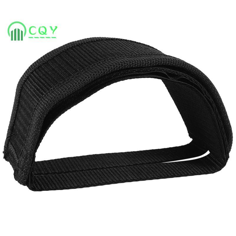 Fixed Gear Fixie BMX จักรยานจักรยาน Anti-slip สายรัดกาวคู่เหยียบคลิปเข็มขัดสีดํา