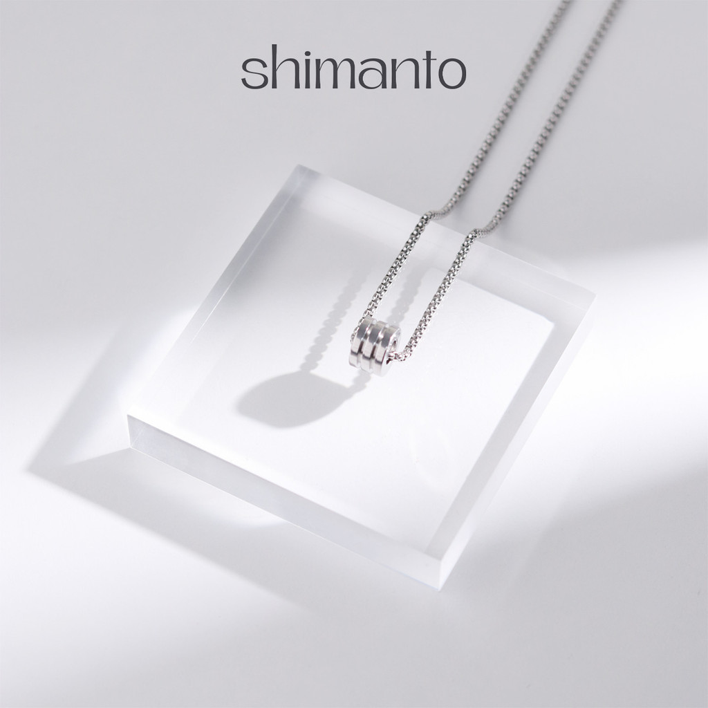 Necklace สร้อยคอผู้ชาย สีเงินคลาสสิก เข้ากับทุกโทนเสื้อผ้า แมตช์ได้หลายลุค