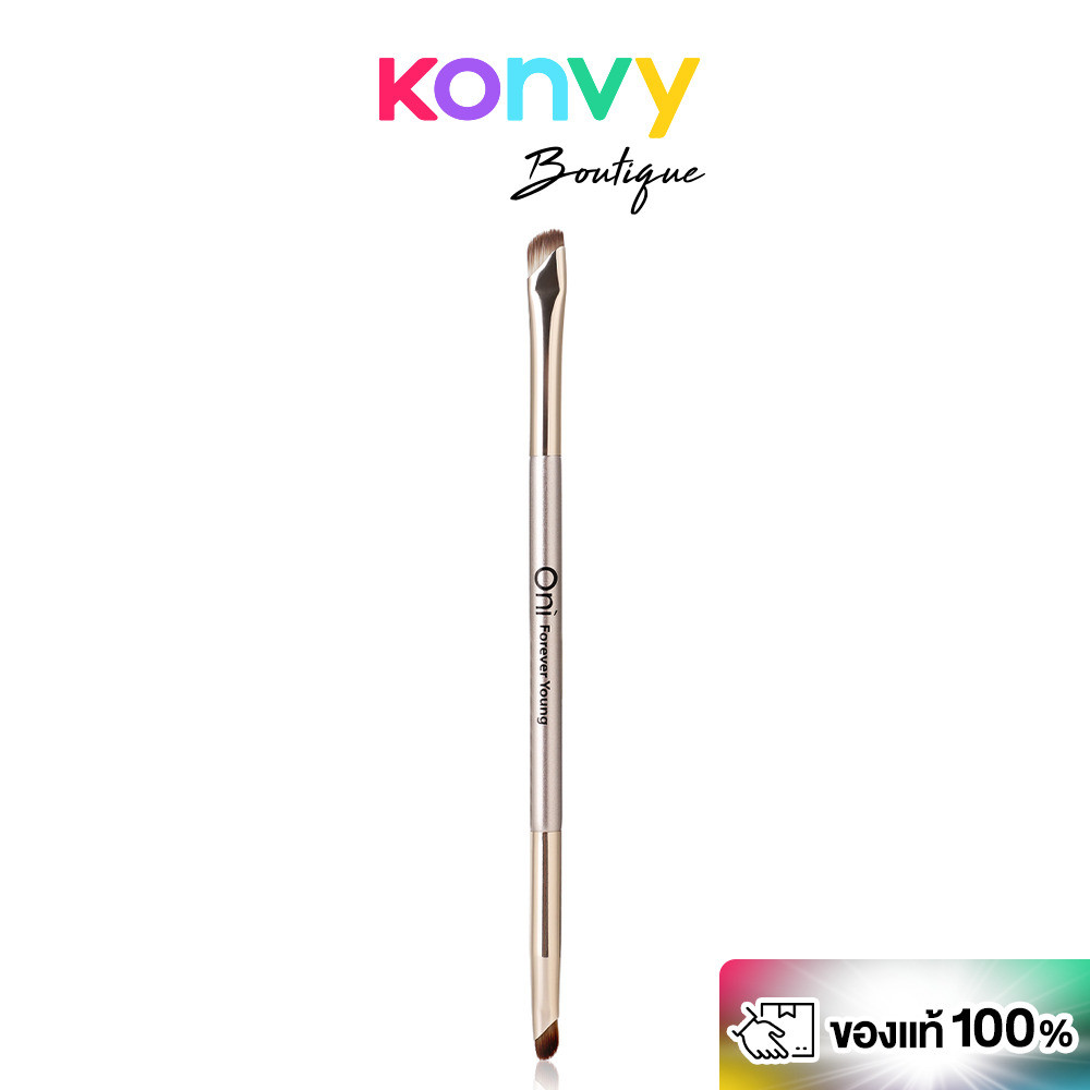 Oni Dual-Ended Eye Shadow & Liner Brush #Champagne แปรงแต่งตา 2 หัวโอนิ สีแชมเปญ เกลี่ยง่าย เขียนคม.