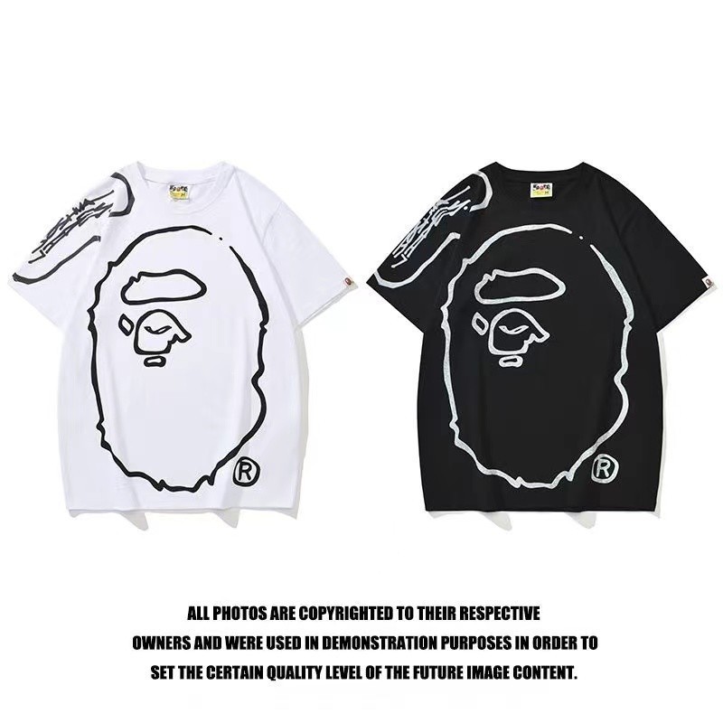 Bape Ape Man Fashion Casual Men Fashion Short SleeveTT-shirt
