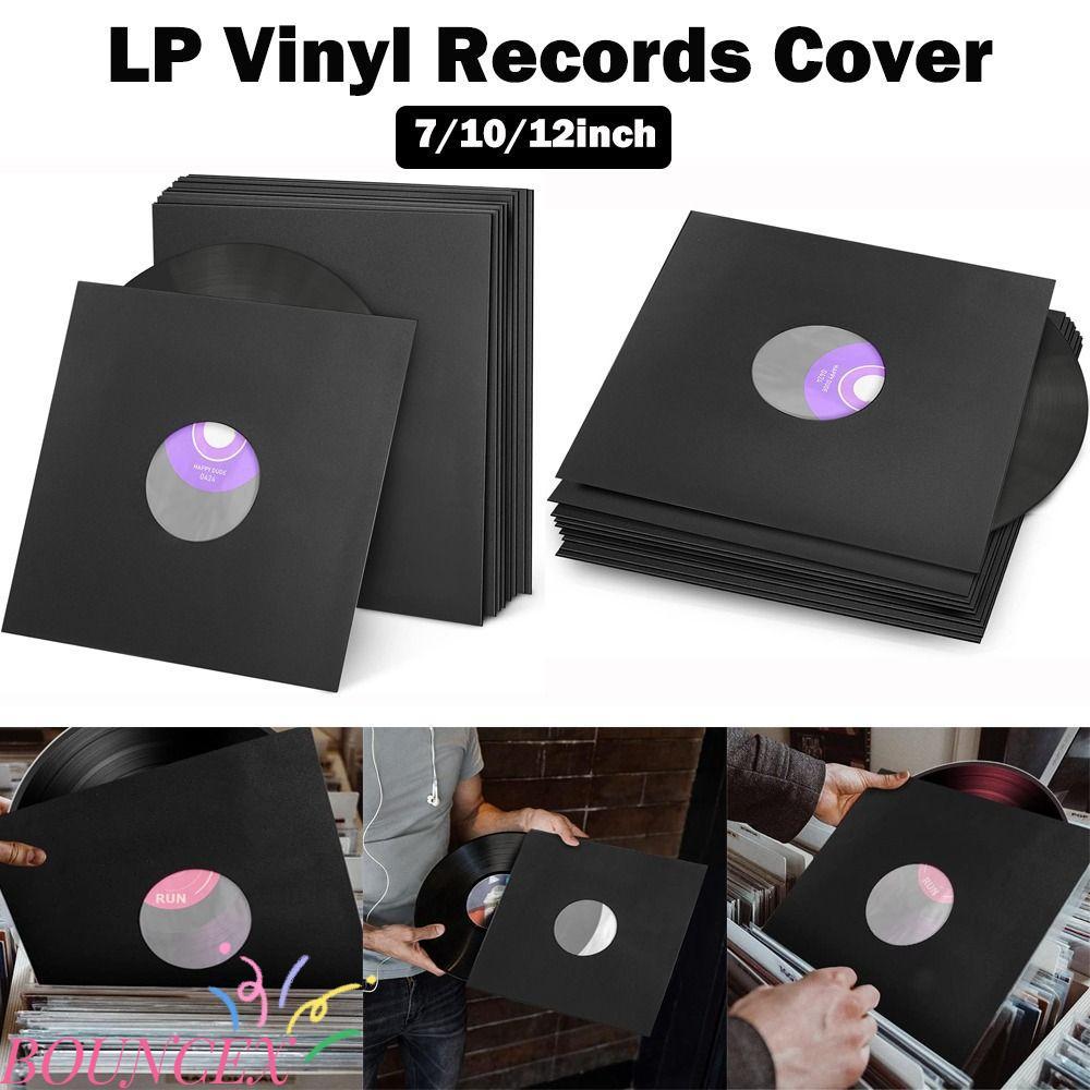 BOUNCEX LP Record Cover, Black White 7/10/12inch Vinyl Records Sleeve, Paper & Poly Lined Vinyl Oute