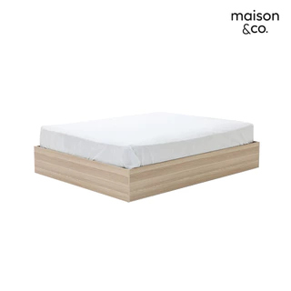 SB Design Square เตียง 2 ลิ้นชัก ขนาด 5 ฟุต รุ่น BASIC สีโอ๊คอ่อน (157x203x31 ซม.) แบรนด์ MAISON&CO.