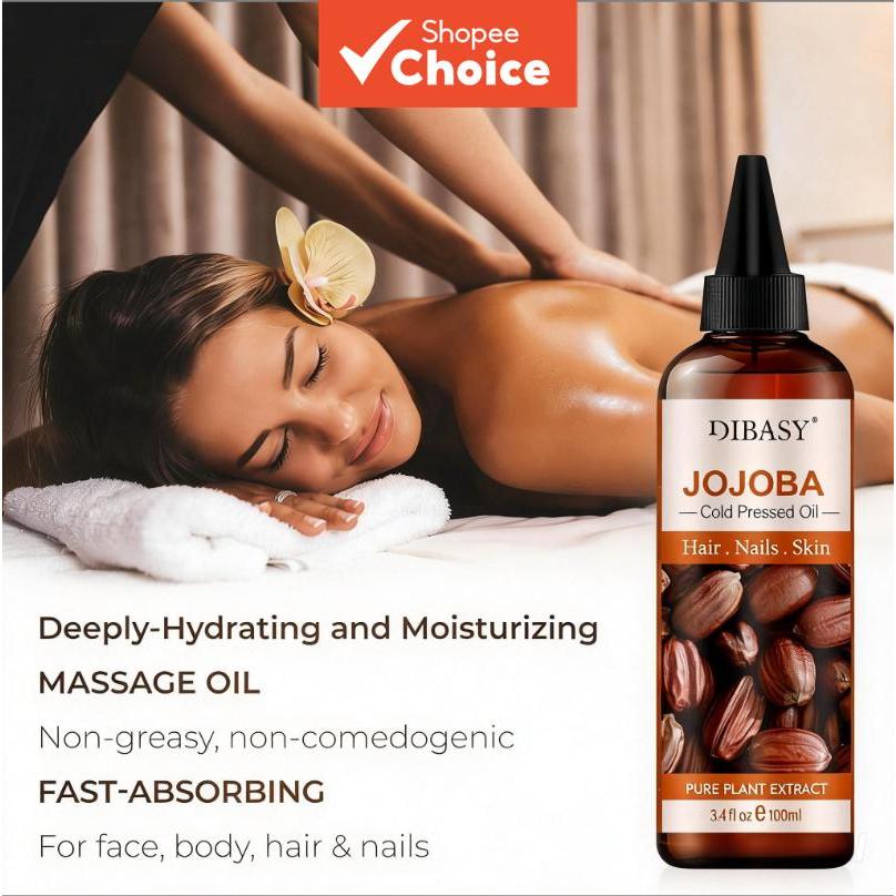 น้ํามันโจโจ้บาสกัดเย็นออร์แกนิก 3.4 ออนซ์ - Pure Unrefined For Face Hair & Skin, เซรั่มให้ความชุ่มชื้นล้ําลึก