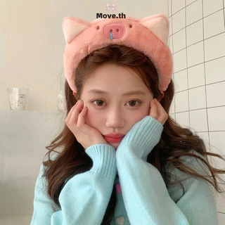 ในไทย-พร้อมส่ง✨2026ใหม่น่ารักหมูสีชมพูการ์ตูนตุ๊กตาคาดศีรษะผมวงเครื่องประดับผม เครื่องประดับผมแฟชั่น