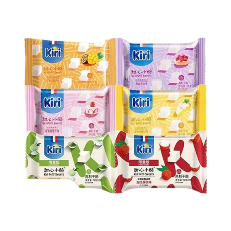 นําเข้า Kairui kiri Sweetheart Cheese Cream Cheese Cube Matcha Instant Cheese Cheese Snacks Ice Crea