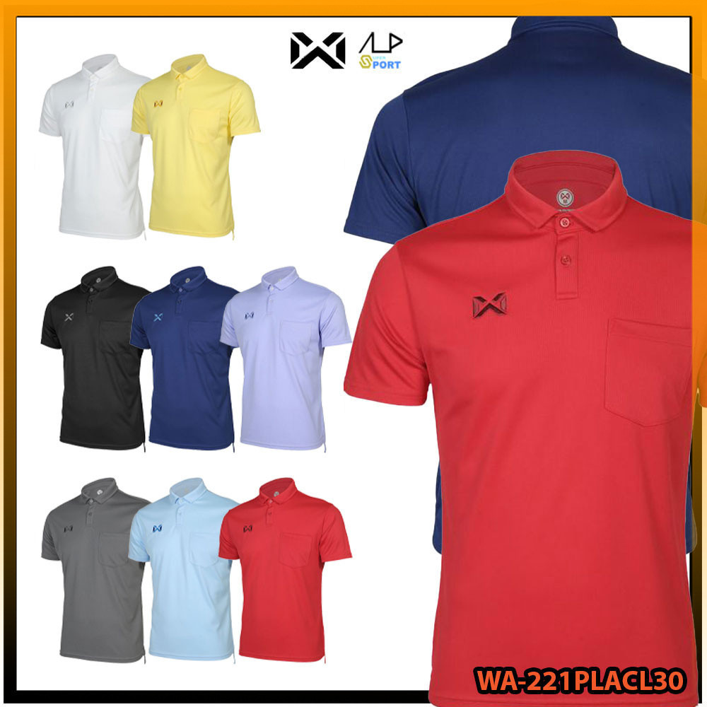 เสื้อโปโล SP Warrix รุ่น Pique Plus WA-221PLACL30 มีกระเป๋า ของแท้