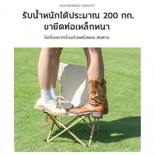 [ รุ่นหลังพิง ] เก้าอี้แคมป์ปิ้ง เก้าอี้สนามพกพา camping Chair เก้าอี้ตกปลา ไปเที่ยว แคมป์ปิ้งสบายๆ มีกระเป๋าสะพาย แข็งแ