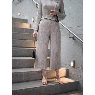 ยาว 32.5 นิ้ว 2MUAY GJO11786-9 กางเกงอัดพลีท WIDE LEG PLEATE…