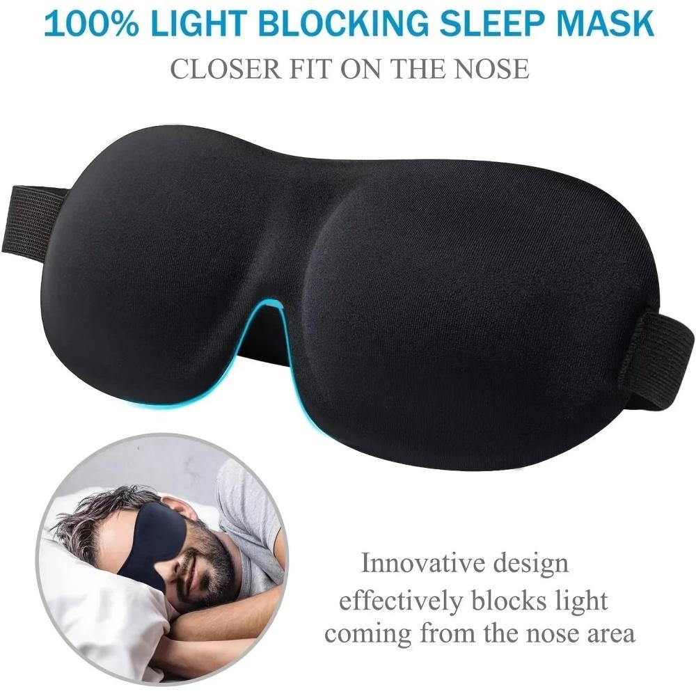 3D Sleep Mask Blindfold Sleeping Aid Soft Memory Foam Eye Mask สําหรับ Sleeping Travel Blockout Light Slapmasker Eye Cover