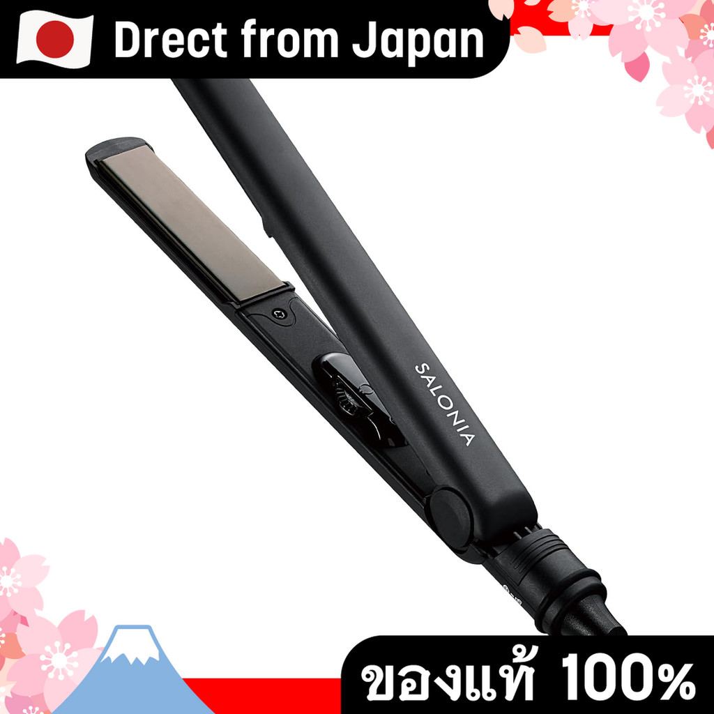 【Direct from Japan】 SALONIA เครื่องหนีบผมตรง ขนาดแผ่น 24 มม. สีดำ รุ่น SL-004SAB [Amazon.co.jp Limit