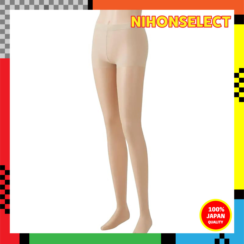 High-Quality Anti-Run Tights with Enhanced Transparency - M to L Size, Made in Japan, Available in M