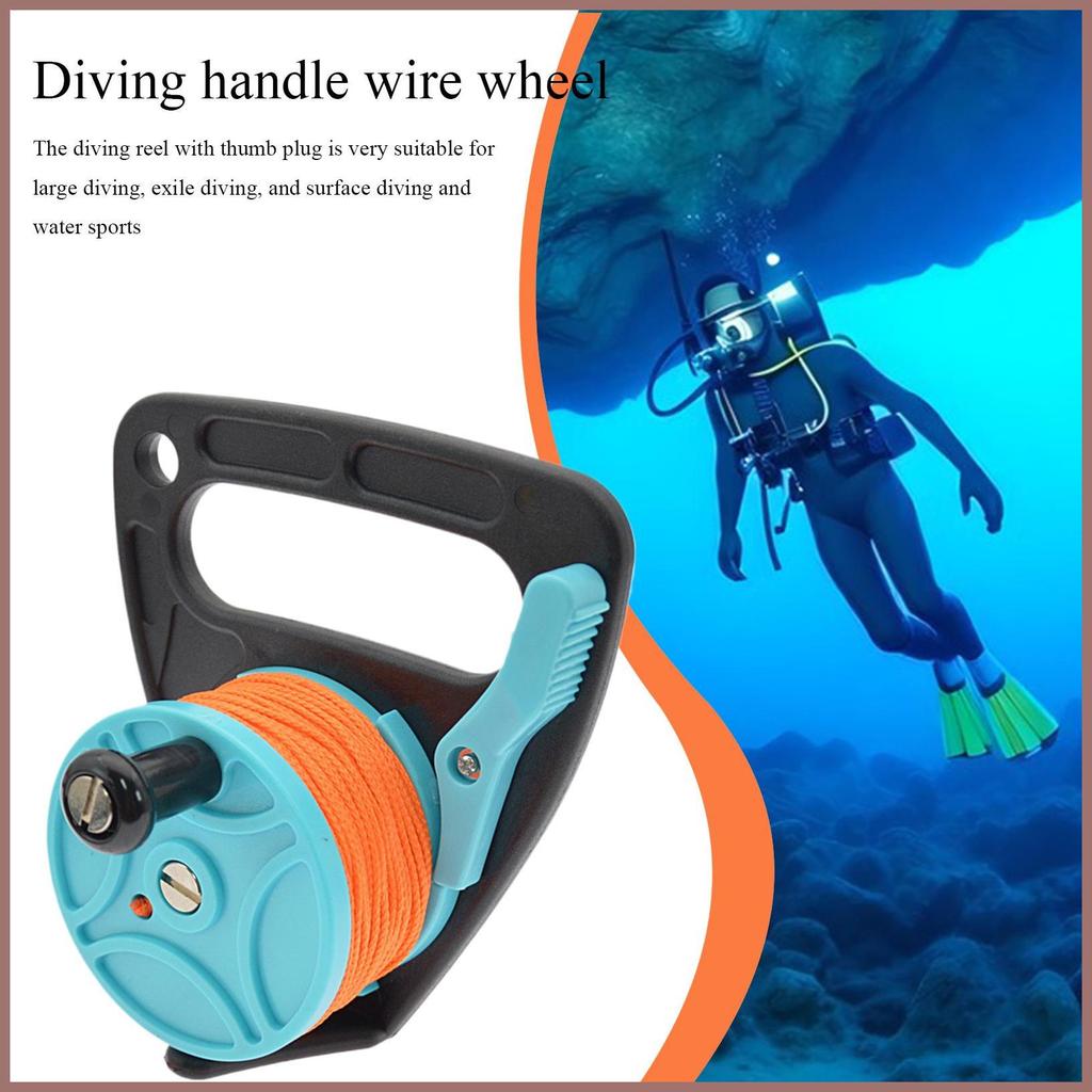 Scuba Dive Reel ขนาดกะทัดรัด Scuba Dive Reel Kayak Reel Kayaking Spear ตกปลา Smb Scuba Ratchet Dive 