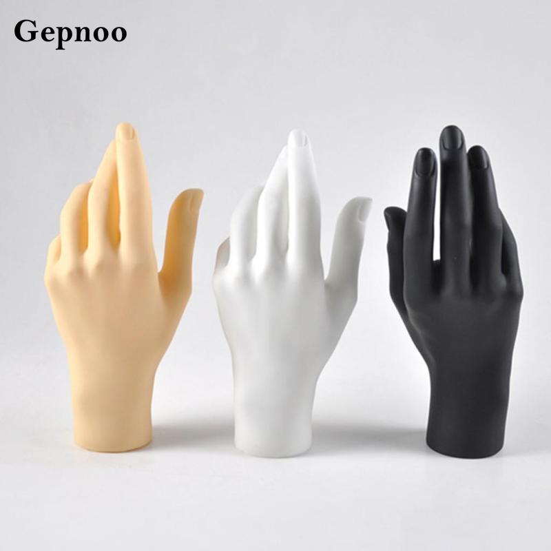 มือจำลองสำหรับโชว์เครื่องประดับ แบบสีขาว ใช้สำหรับแสดงถุงมือ แหวน และนาฬิกา
