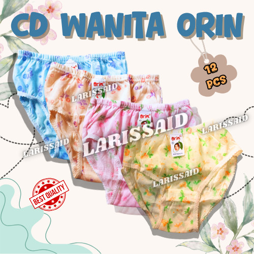 WHOLESALE กางเกงชั้นในผู้หญิง ORIN 1 โหล / 12 ชิ้น | ซีดีผู้หญิง Orin