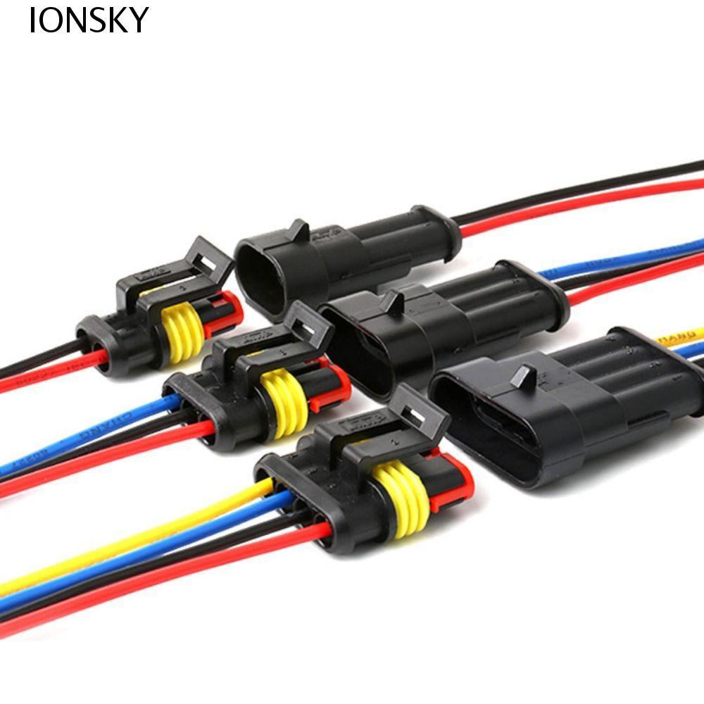 IONSKY ปลั๊กขั้วต่อสายไฟรถจักรยานยนต์ Plug-In Unit Wear-Resisting 1P 2P 3P 4P 5P 1 2 3 4 5 6 Way ชาย