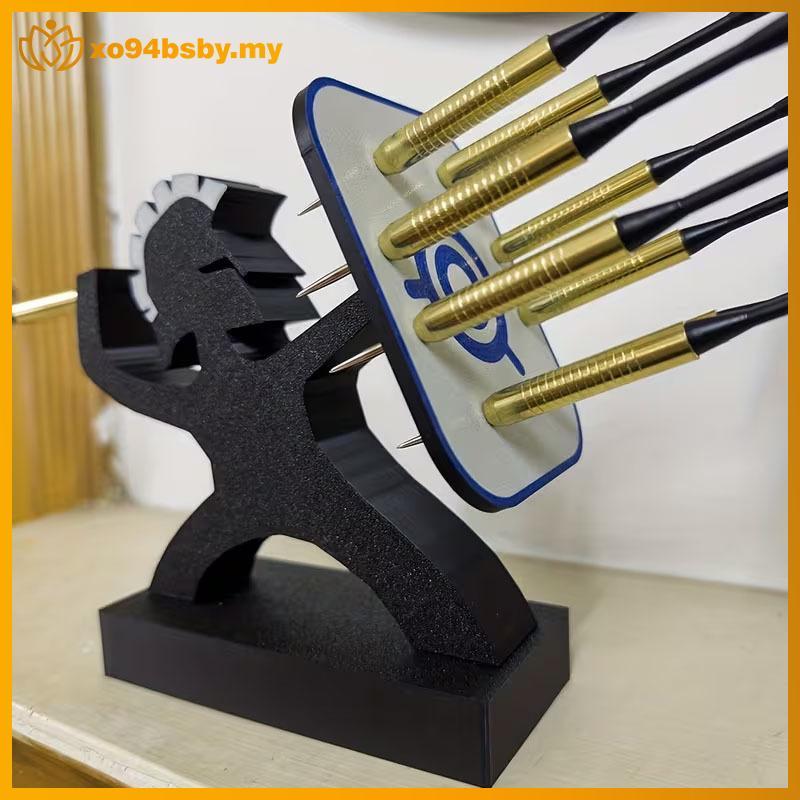Xo94bsby 8-Slot Spartan Warrior Dart Holder Stand - Heavy-Duty Dart Board Organizer Home Bar & Greek