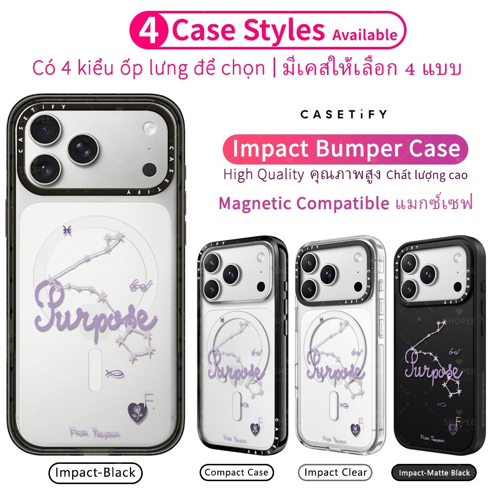 CASETIFY TAEYEON วัตถุประสงค์เกาหลี Idol K-pop สาวกลุ่มอะคริลิใสกันกระแทกแม่เหล็กเคสโทรศัพท์สําหรับ 