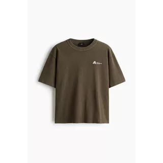 H&M(เอชแอนด์เอ็ม) เสื้อยืดทรงหลวมพิมพ์ลาย ผู้ชาย 1332254_1