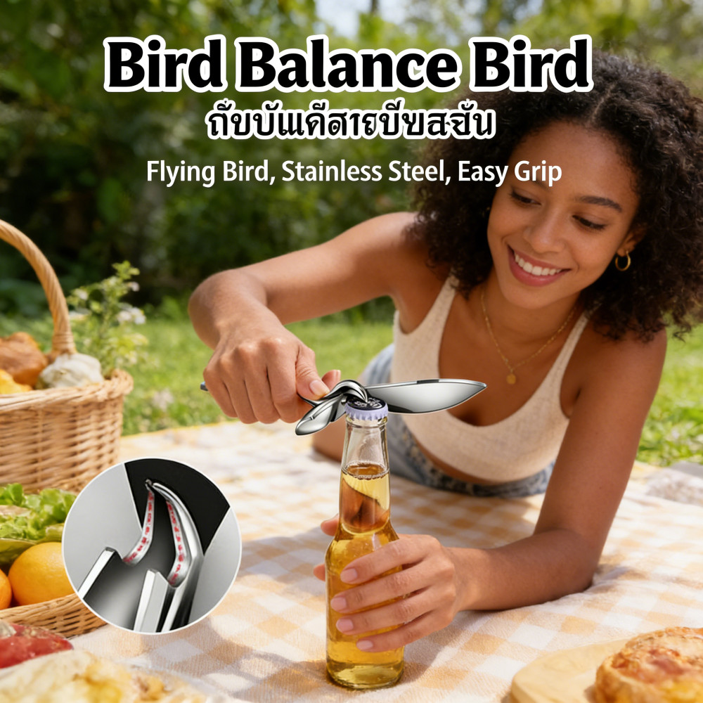 Tumbler Bird Bird Balance Flying ที่เปิดขวดเบียร์โลหะ ที่เปิดขวด