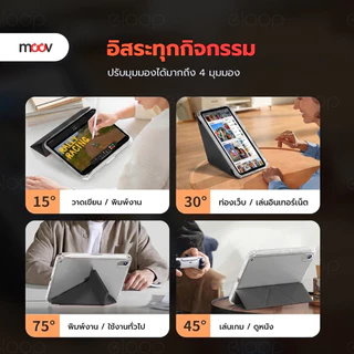 [ส่งด่วน] Moov CP04 เคส Case For iPad Gen11 10 9 8 7 Air8 7 6 5 4 Pro 2025 M5 M4 Mini 6 7 ขาตั้ง Y-Fold