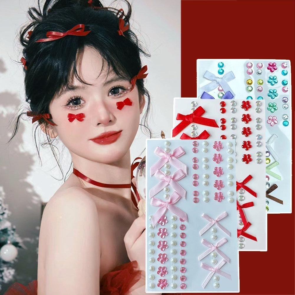 Sweet Girls Bowknot Face Sticker Facial Makeup Decorative M2