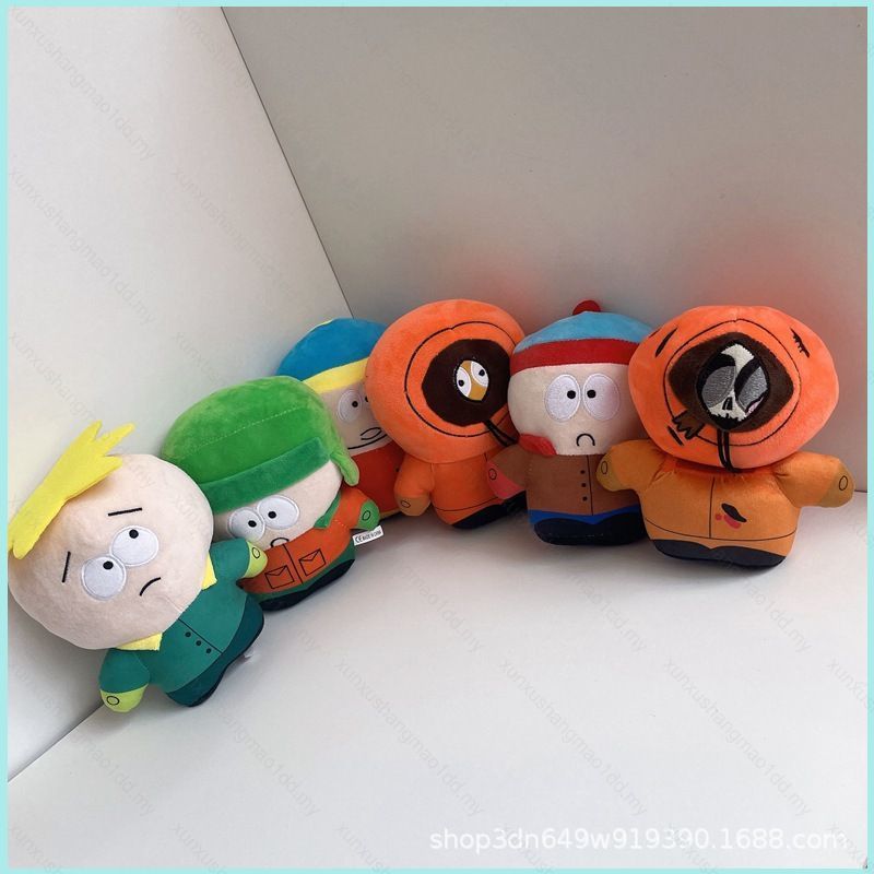 XS1 South Park ตุ๊กตาตุ๊กตาสําหรับเด็กกระเป๋าเป้สะพายหลังจี้ Stan Cartman Kyle Kenny Butters ตุ๊กตาข