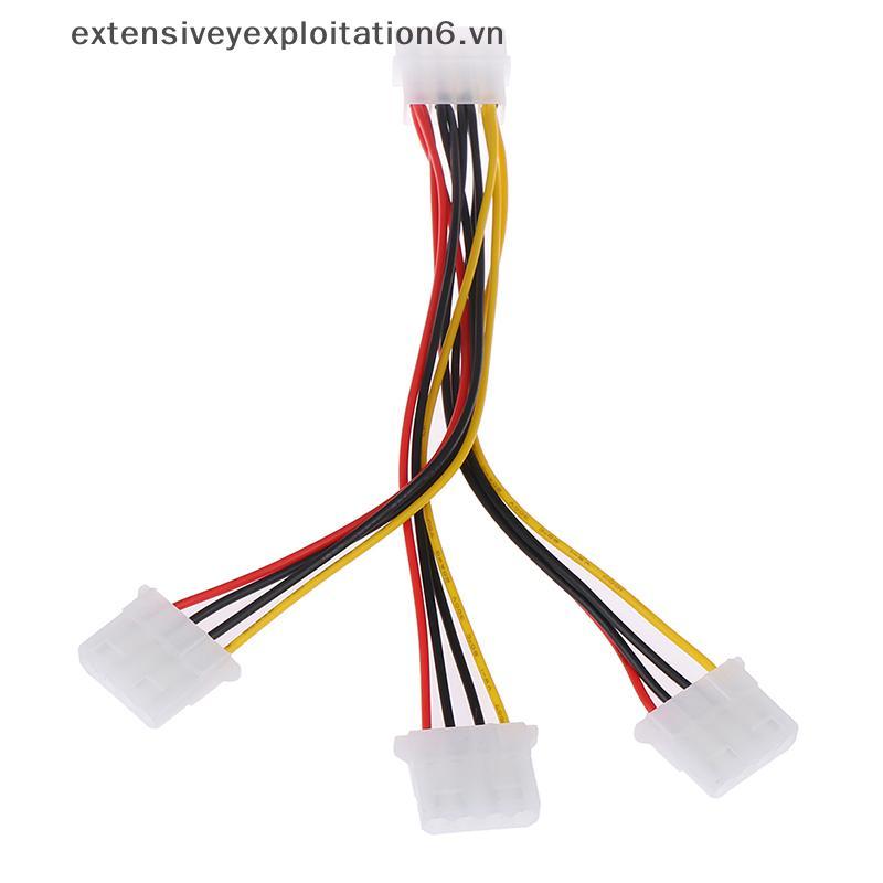 Exten 4 Pin IDE 1-to-3 Molex IDE Female Power Supply Splitter Exentsion Adapter Cable .