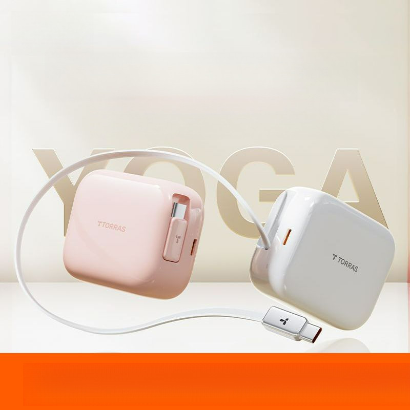 ที่ชาร์จแบบสายหดได้ 67W สำหรับโยคะ รองรับการชาร์จเร็ว 45W พร้อมสายในตัว