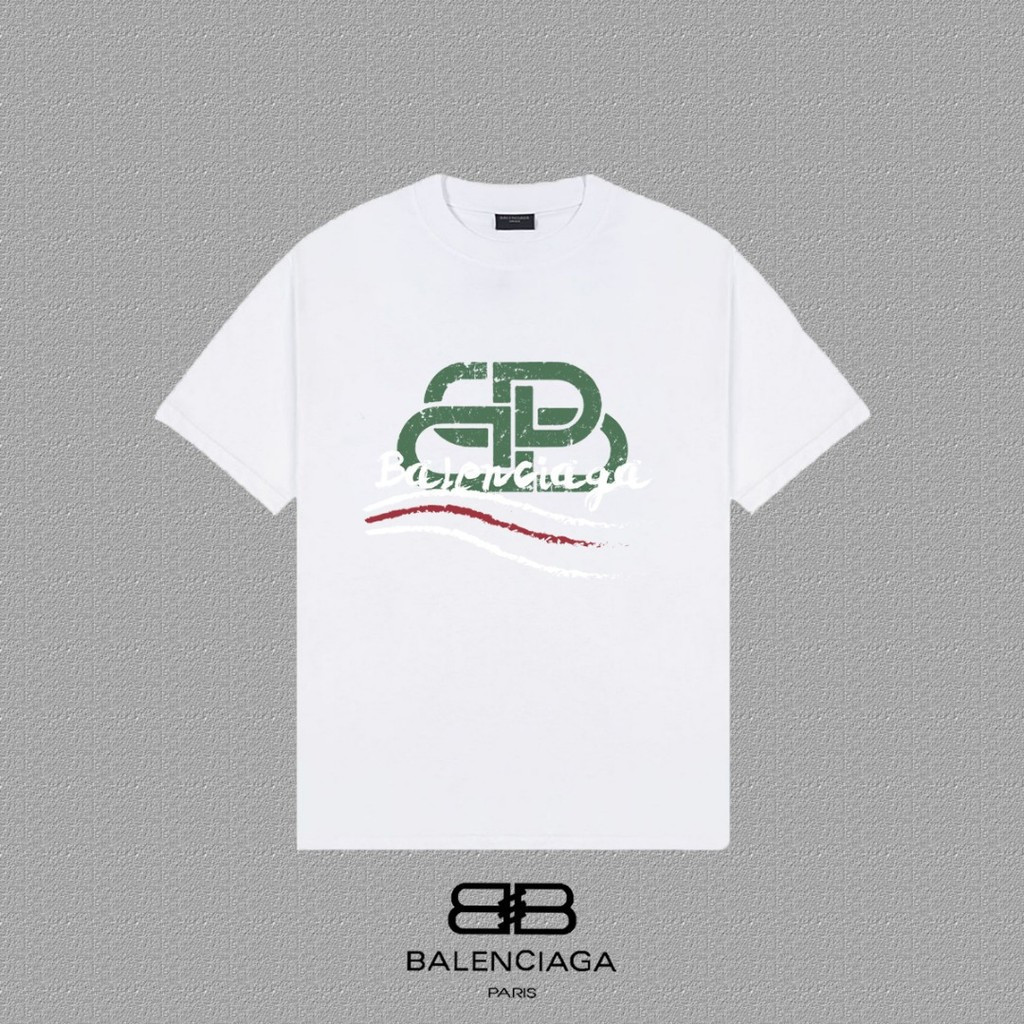 BALEN * CIAGA Star คลาสสิกรอบคอแขนสั้นเสื้อยืดผู้ชายผู้หญิงสไตล์เว็บไซต์อย่างเป็นทางการพร้อมกันใหม่ก