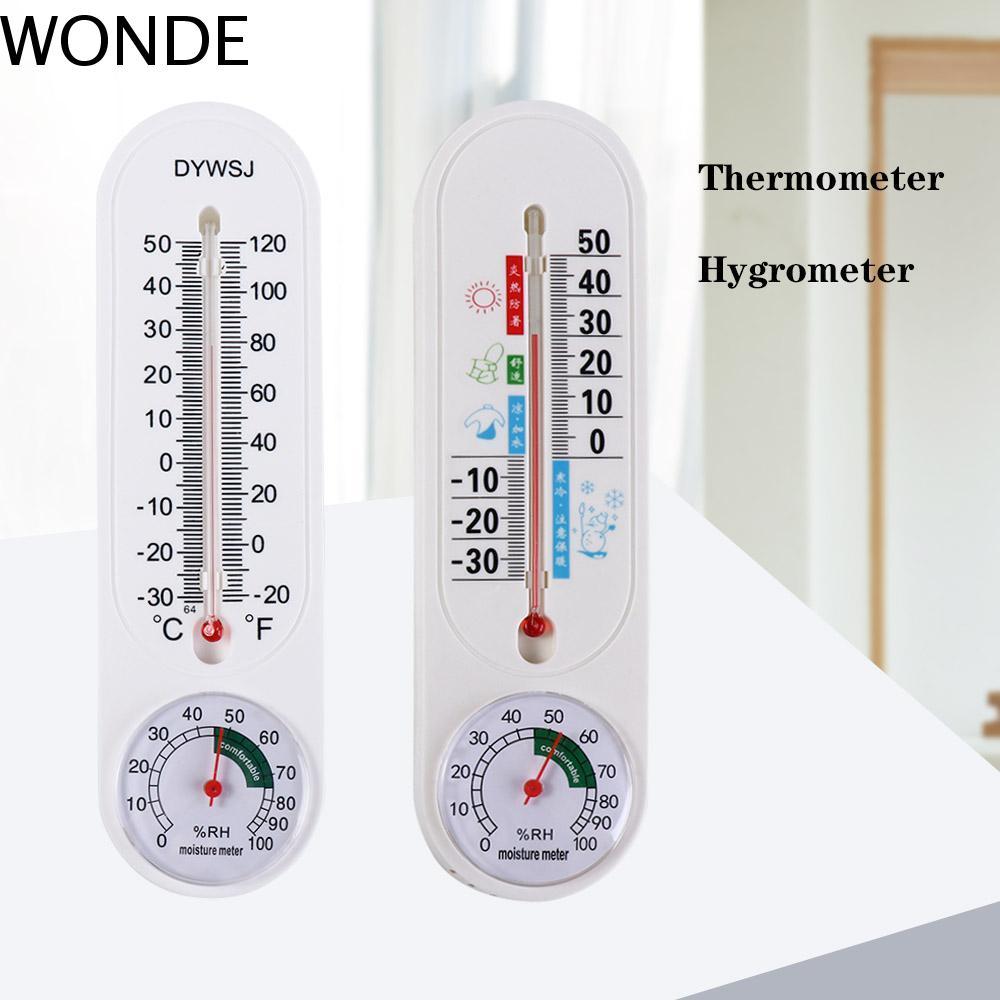 WONDE เครื่องวัดความชื้นอุณหภูมิเครื่องวัดความชื้น Sensor Wall Thermomete การวัดเครื่องมือเครื่องวัด