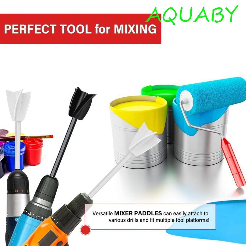 AQUABY Mixer Paddle Paint Mixer พลาสติกสําหรับผสมอีพ็อกซี่โคลน Power Mixer ไม้ผสม