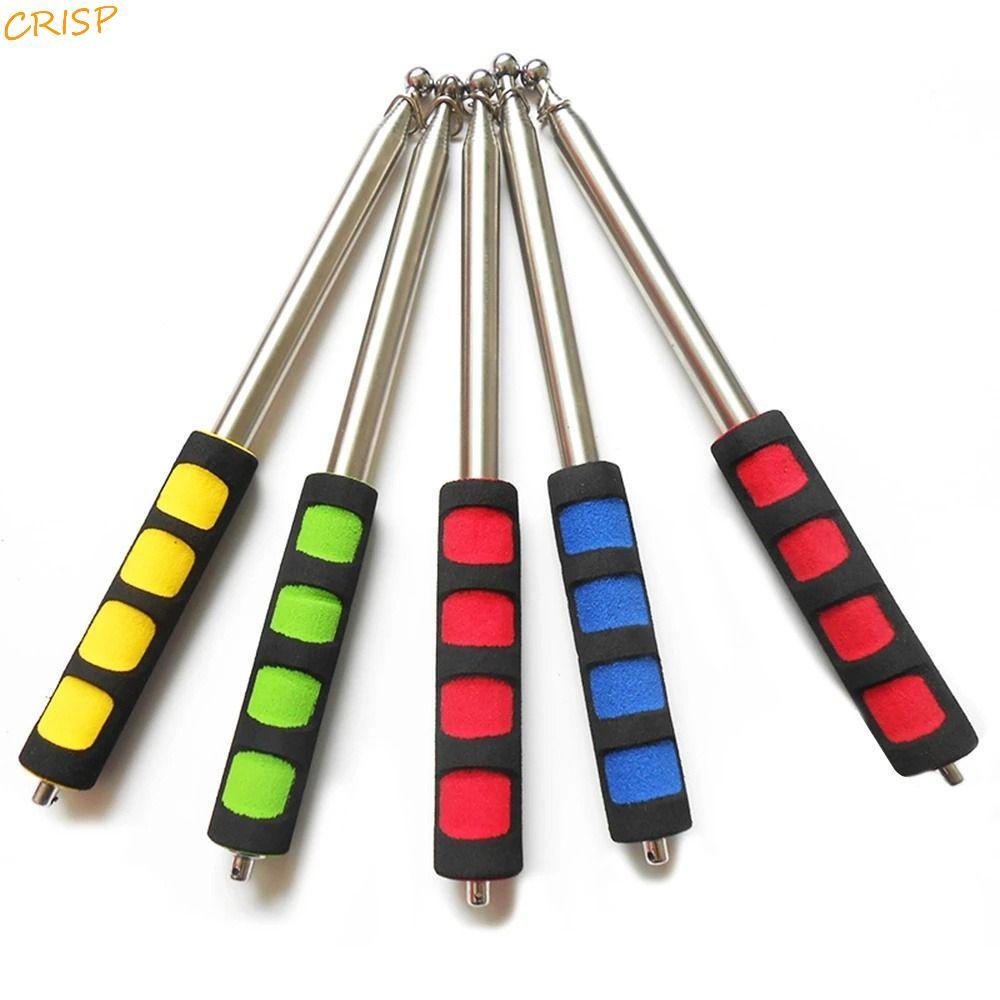 CRISP 2M Handle เสาธง High Quanlity แบนเนอร์แบบพกพา Flagstaffi สแตนเลสฟองน้ํายืดหยุ่นจับครู Pointer Stick
