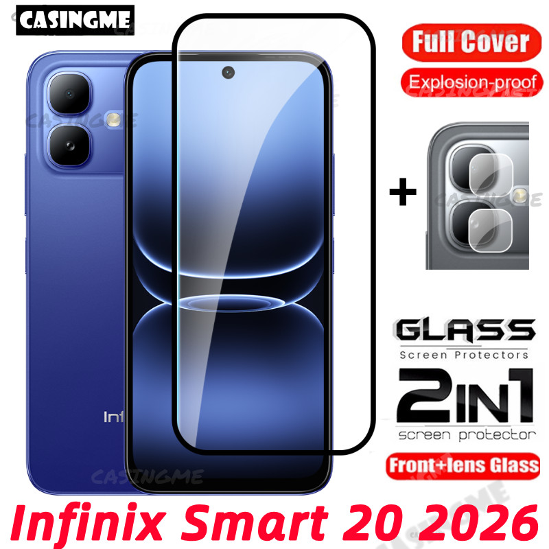 Infinix Smart 20 ป้องกันหน้าจอโปร่งใสคลุมทั้งหมดฟิล์มสําหรับ Infinix Smart 20 Smart20 InfinixSmart20 10 Plus 5G 4G 2026 กระจกนิรภัยเลนส์กล้อง