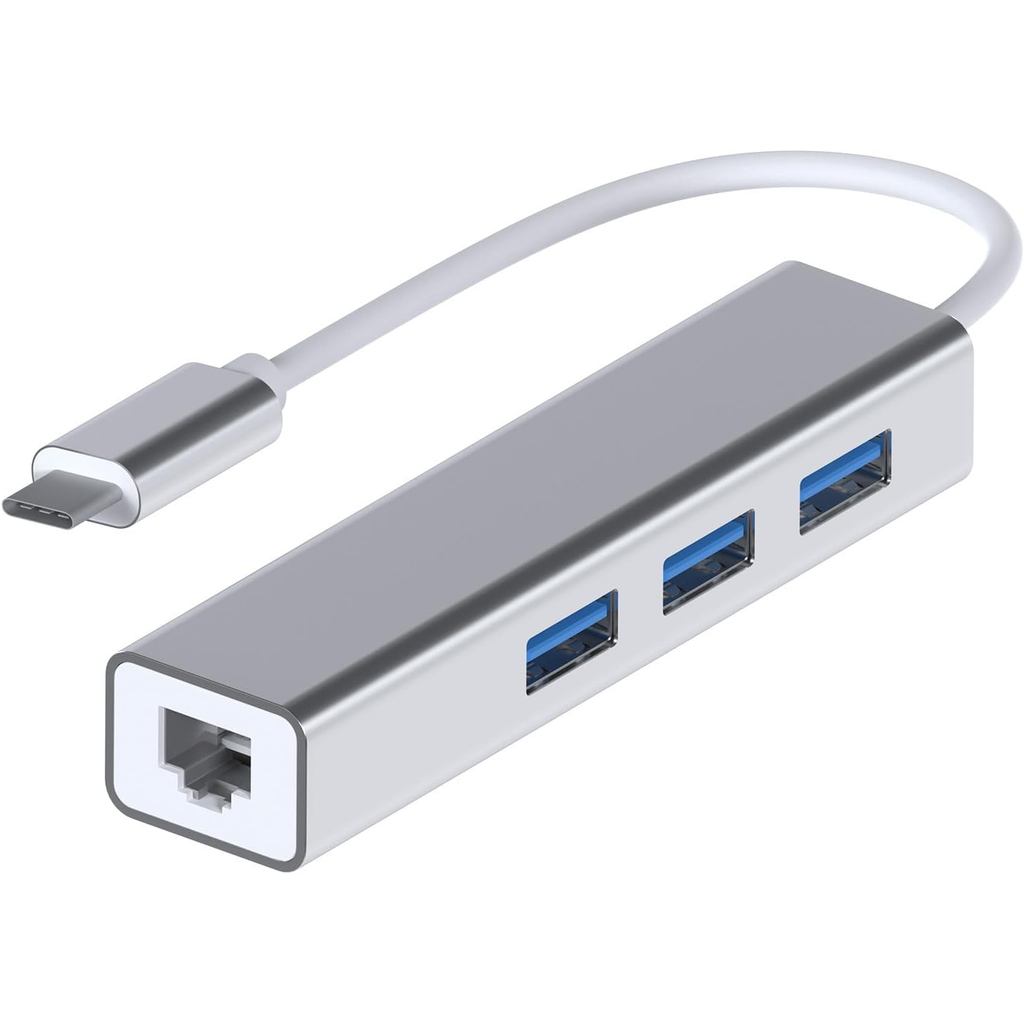 MMOBIEL อะแดปเตอร์ USB-C to Ethernet RJ45 เข้ากันได้กับ MacBook Air/Pro, iMac, Acer, Lenovo, Asus, H