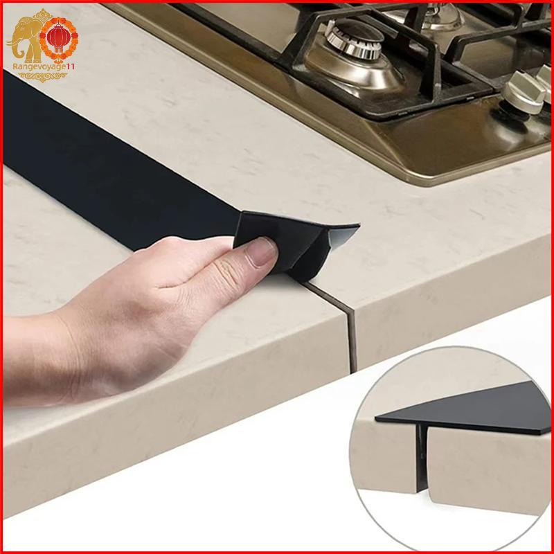 [RG1] 2 ชุดฝาครอบช่องว่างเตา,ซิลิโคนเคาน์เตอร์ช่องว่างฟิลเลอร์สําหรับเตาสําหรับช่องว่าง 4-25 มม.,ซีล